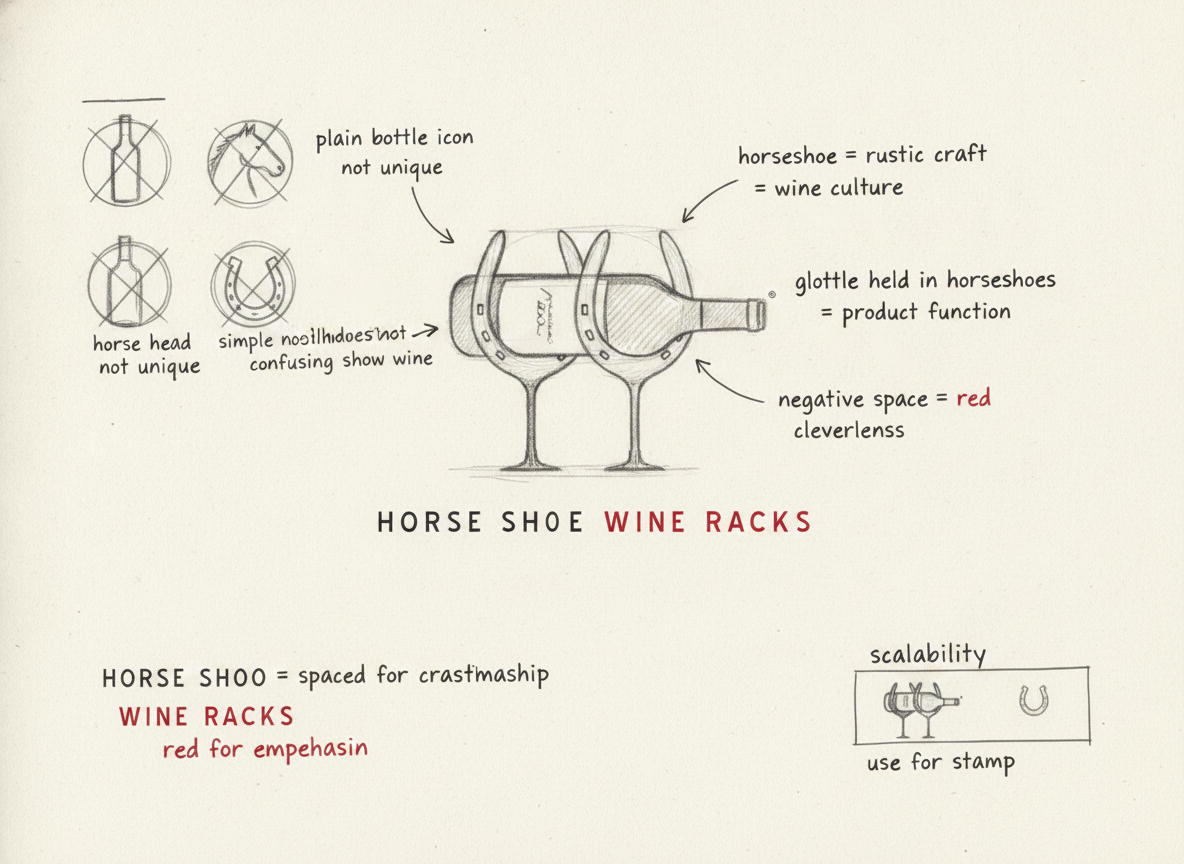 Horse Shoe Wine Racks — Logo Design