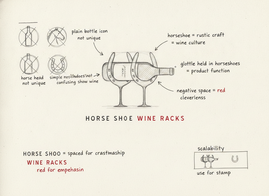 Horse Shoe Wine Racks — Logo Design